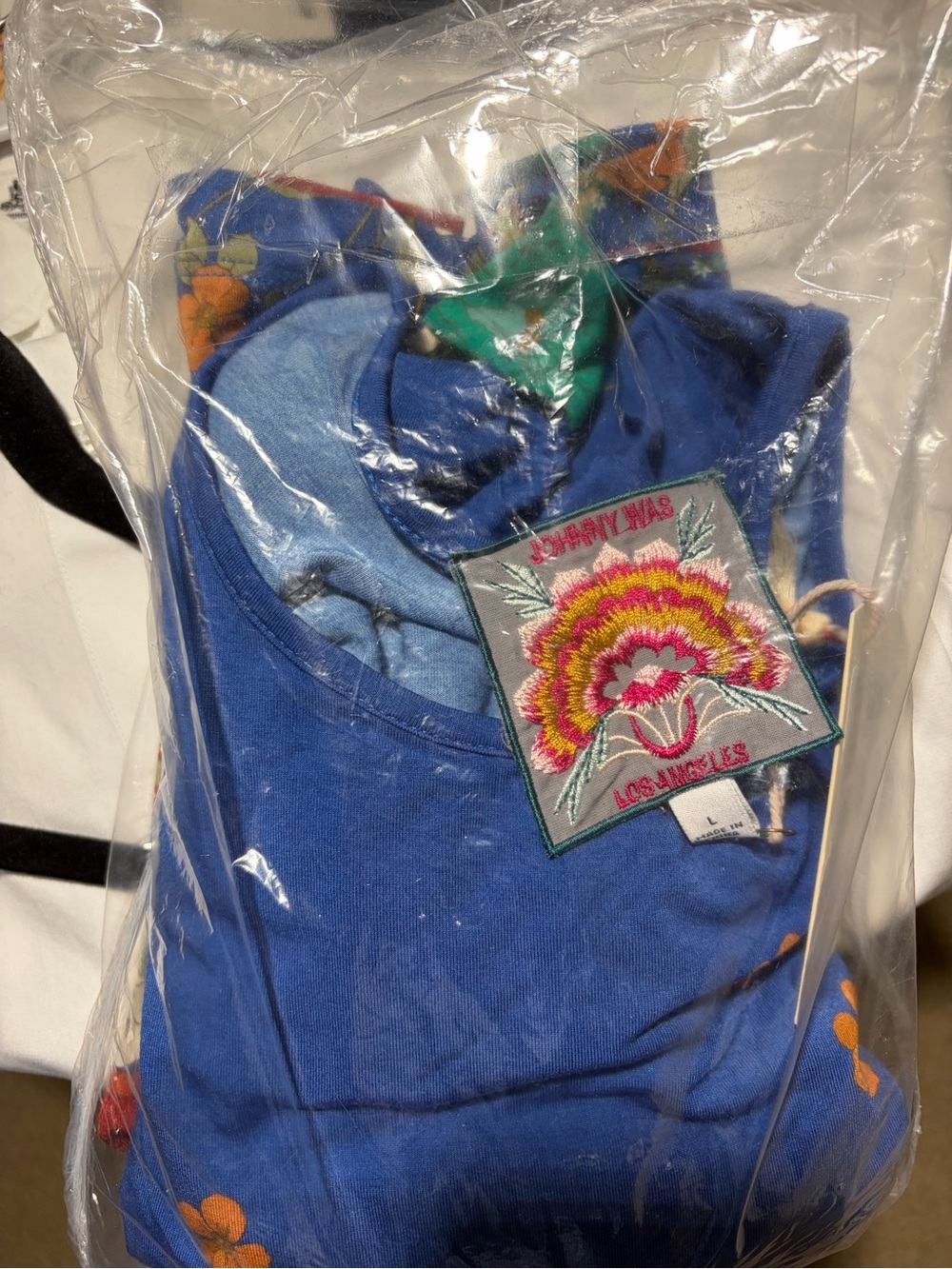 Johnny Was Royal Blue Floral Paisley Tunic - Picture 5 of 5